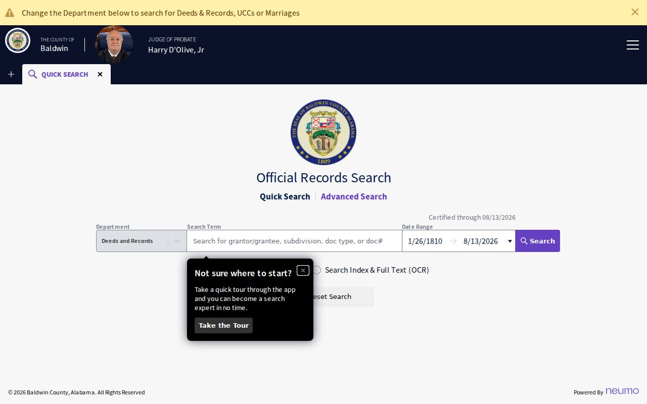Daphne street directory Baldwin Official Records deed search